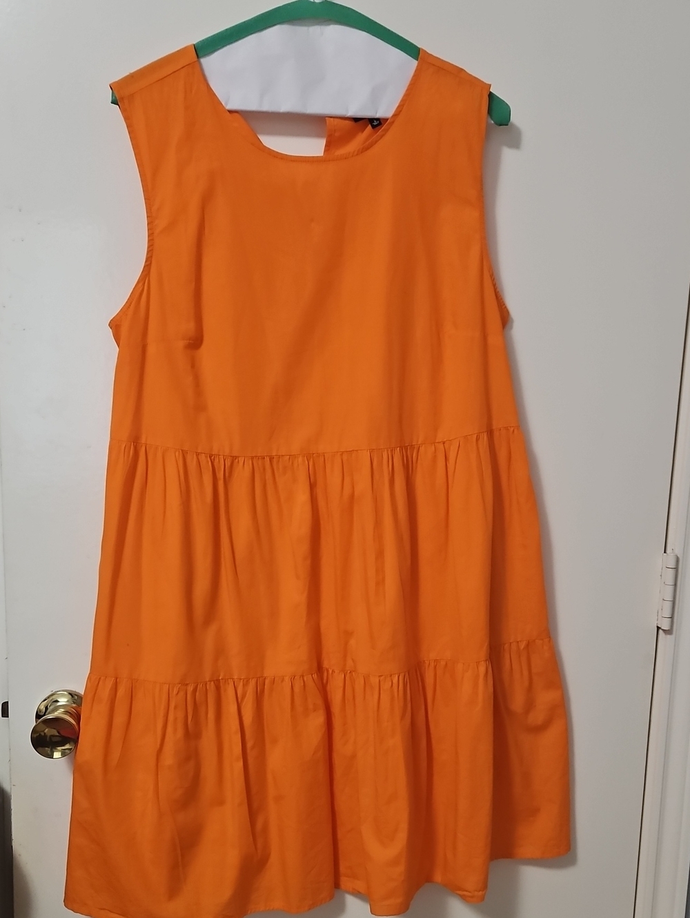 Who What Wear Orange Tiered Sleeveless Girls Dress
